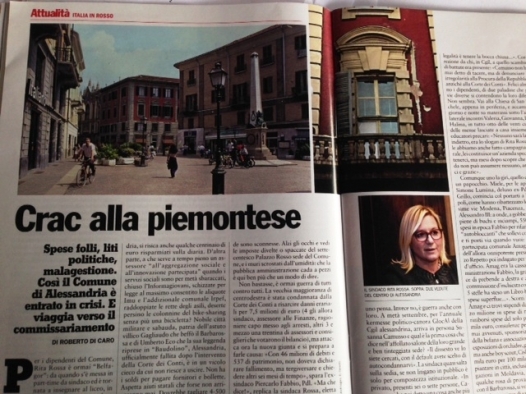 Alessandria finisce anche sull’Espresso Alessandria finisce anche sull’Espresso