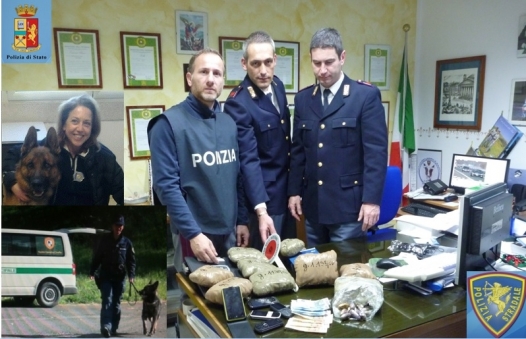 La Polstrada di Ovada sequestra 10 kg di droga nascosti su un pullman