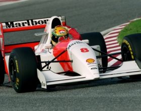 La macchina di Ayrton Senna a Valenza. La mc laren Ford del 1993 ospitata nel Centro comunale di cultura