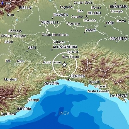 Scossa di terremoto questa mattina sull’appenino ligure