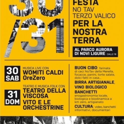 Per la nostra terra: prosegue a Novi la festa No Tav