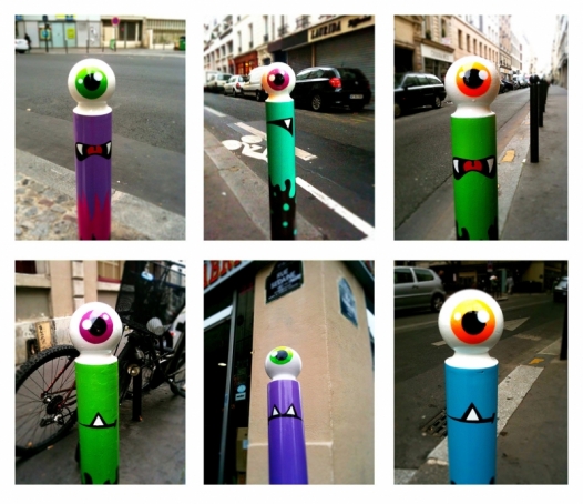 Tanti colorati ciclopi per strappare un sorriso a pedoni e automobilisti. Che ne pensate?