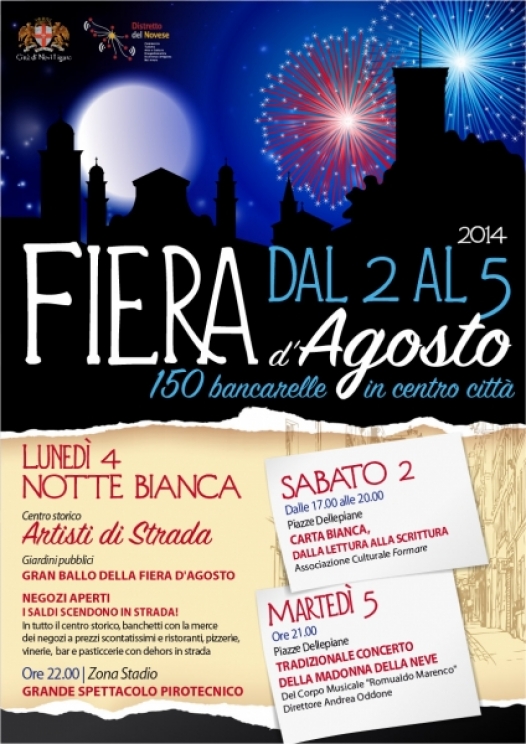 A Novi Fiera d’agosto con 150 bancarelle e domenica osservazione delle stelle