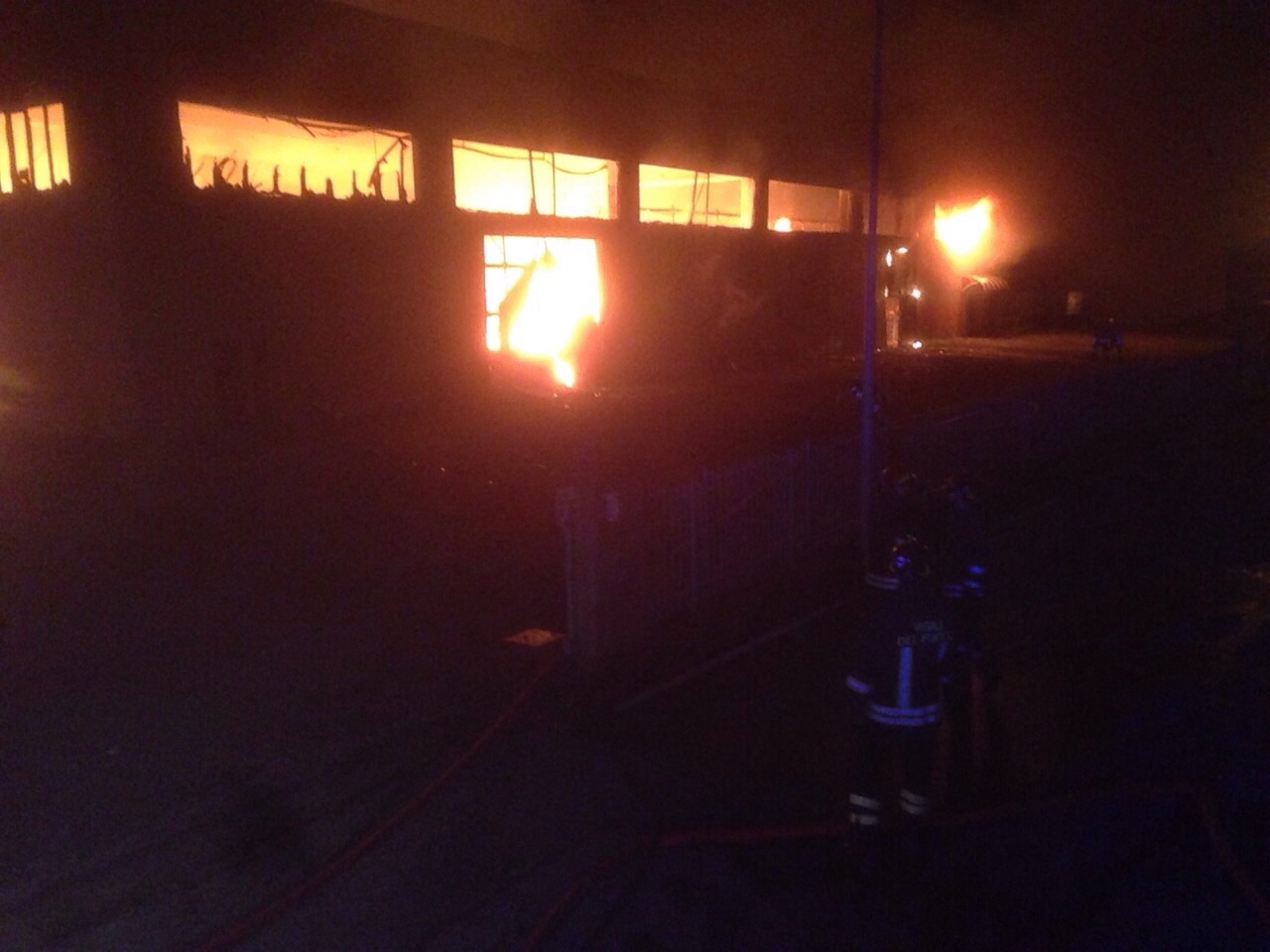 Incendio di un capannone a Basaluzzo