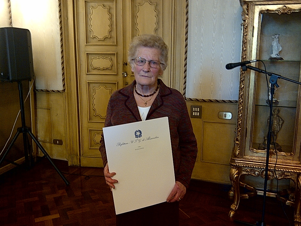 Romana Blasotti Pavesi Commendatore della Repubblica per l’impegno profuso nella lotta all’amianto