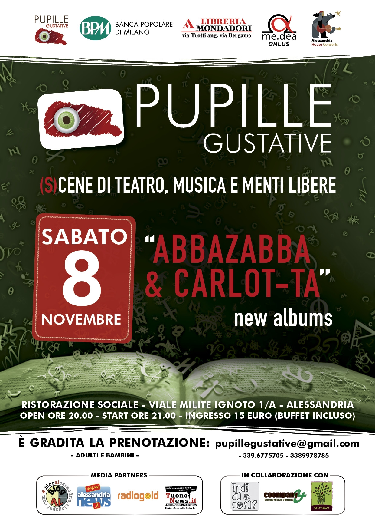 Abba Zabba e Carlot-ta per una serata di ‘gusto’