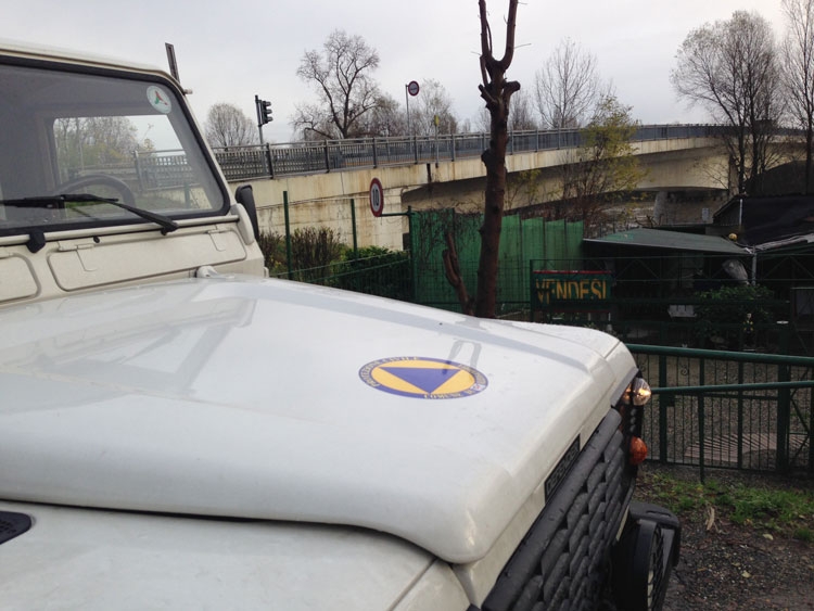 Il fiume Tanaro ripreso all’altezza del cantiere del Meier (h 15.30 1 dicembre) [VIDEO]