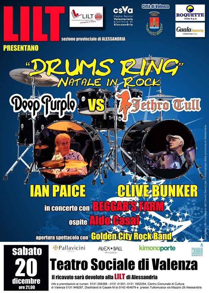 Natale rock a Valenza con Ian Paice e Clive Bunker