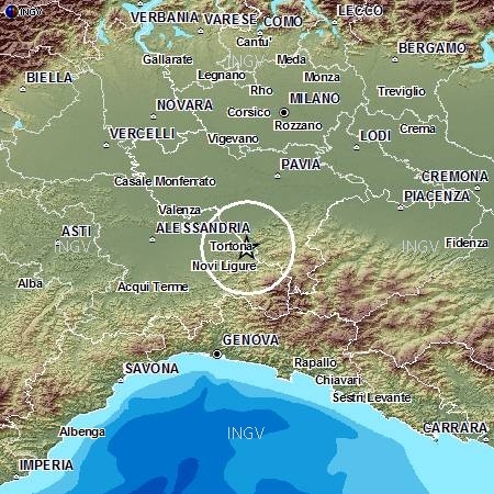 Lieve scossa di terremoto tra le province di Alessandria e Pavia