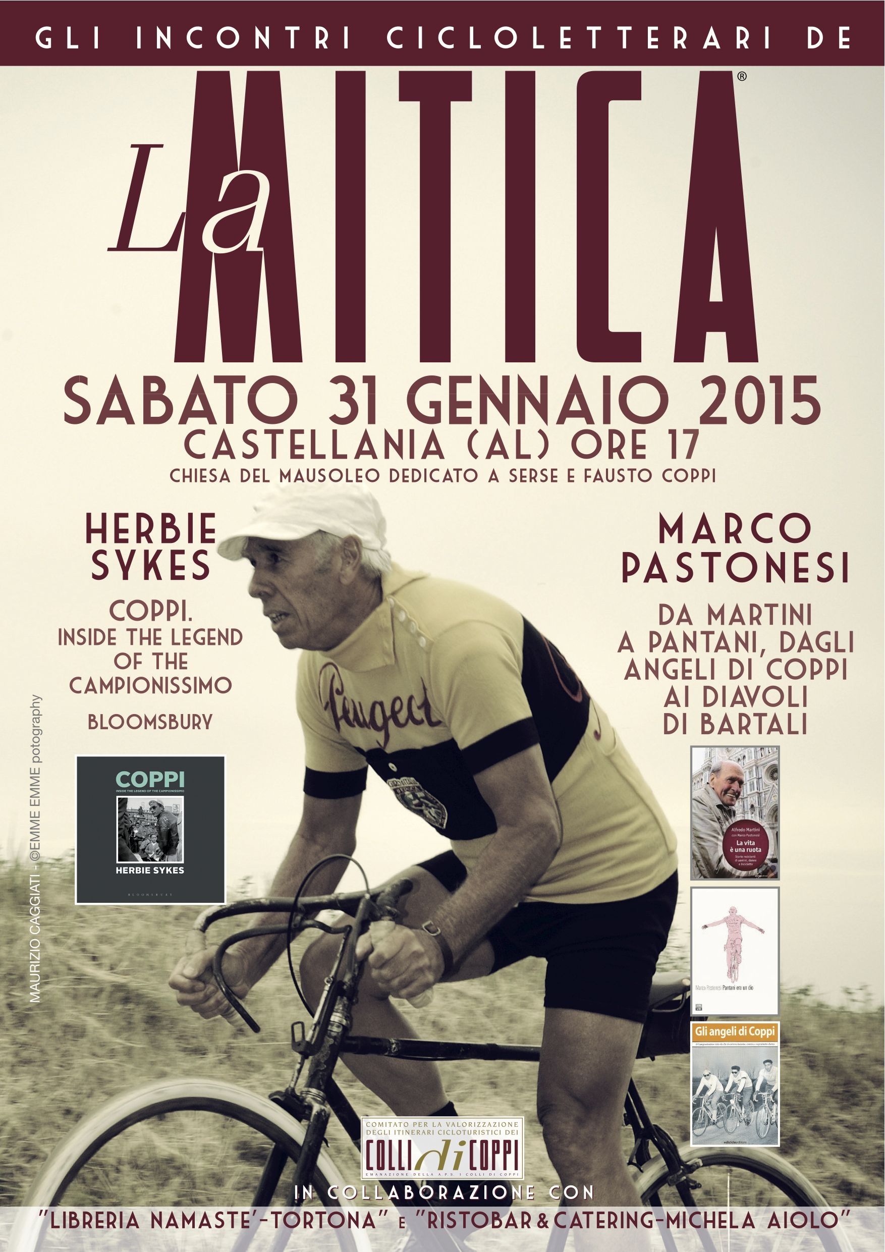 Da Pantani a Coppi. Da Martini a Bartali. Un pomeriggio di grandi campioni con grandi scrittori