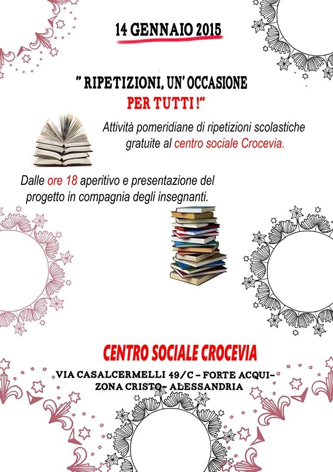 Al Crocevia ripetizioni gratuite per gli studenti