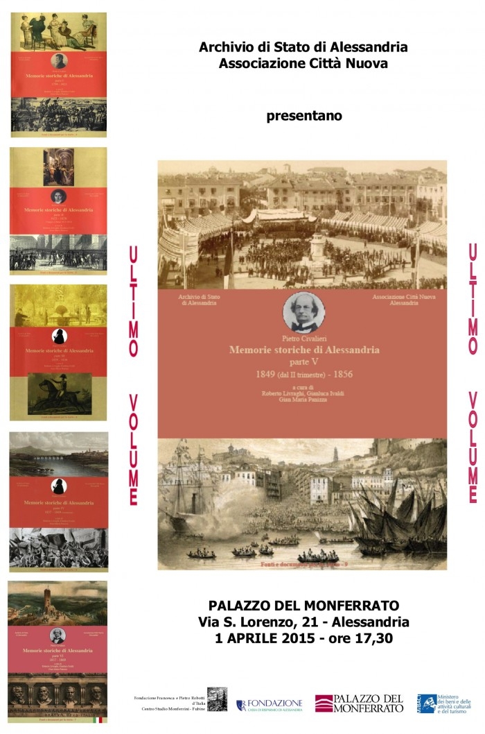 Presentazione volume “Memorie storiche di Alessandria”