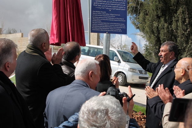 Don Walter Fiocchi ricordato in Palestina: una via porta il suo nome e l’anno prossimo anche l’intitolazione di un parco