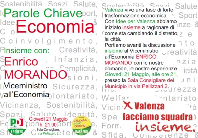Il Viceministro Morando con Barbero per parlare delle imprese locali