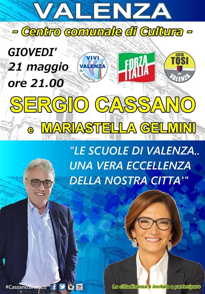 Gelmini con Cassano per parlare della scuola