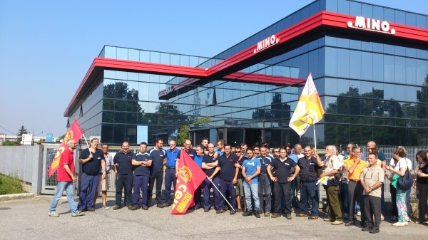 Sciopero alla Mino contro il licenziamento di 13 dipendenti