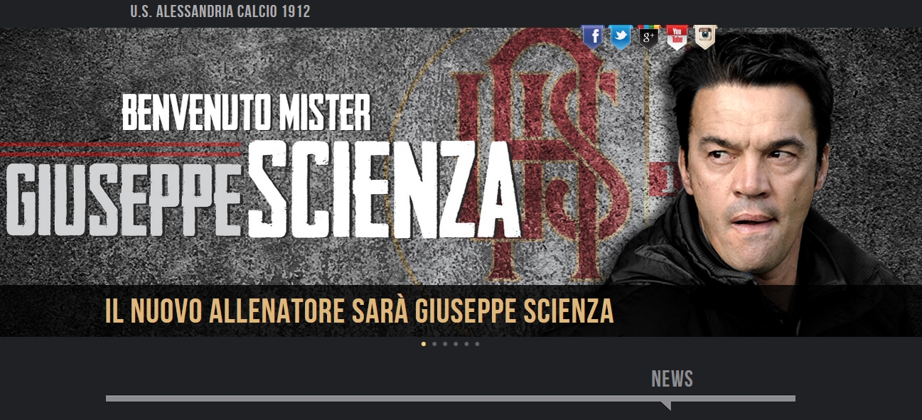 Confermato: Scienza allenerà l’Alessandria calcio