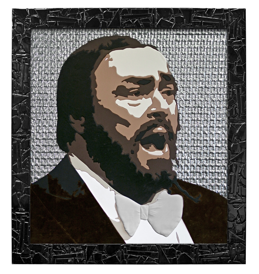 Gerlando Colombo, un quadro Pop Art per ricordare Luciano Pavarotti