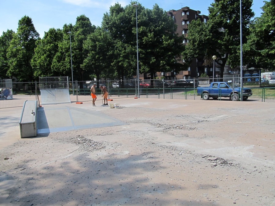 Lavori allo skate park di Casale. Tornerà come nuovo da metà luglio
