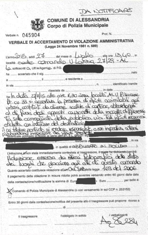 Rifiuti fuori dai cassonetti: arrivano le multe