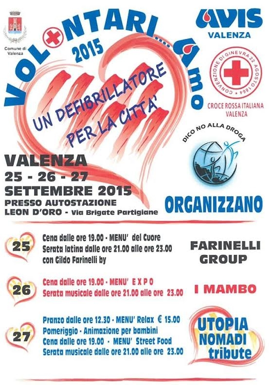 Cibo e musica per i volontari e per un defibrillatore in città