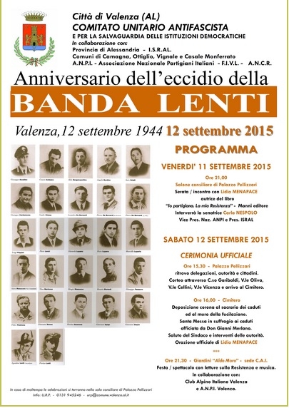 Valenza ricorda l’Eccidio della Banda Lenti