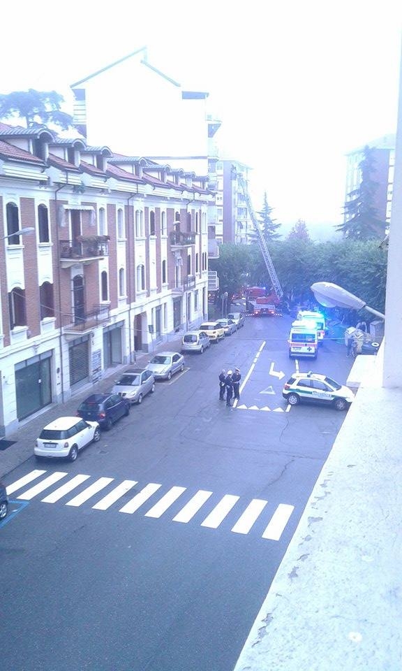 Fumo in un condominio di Valenza [VIDEO]
