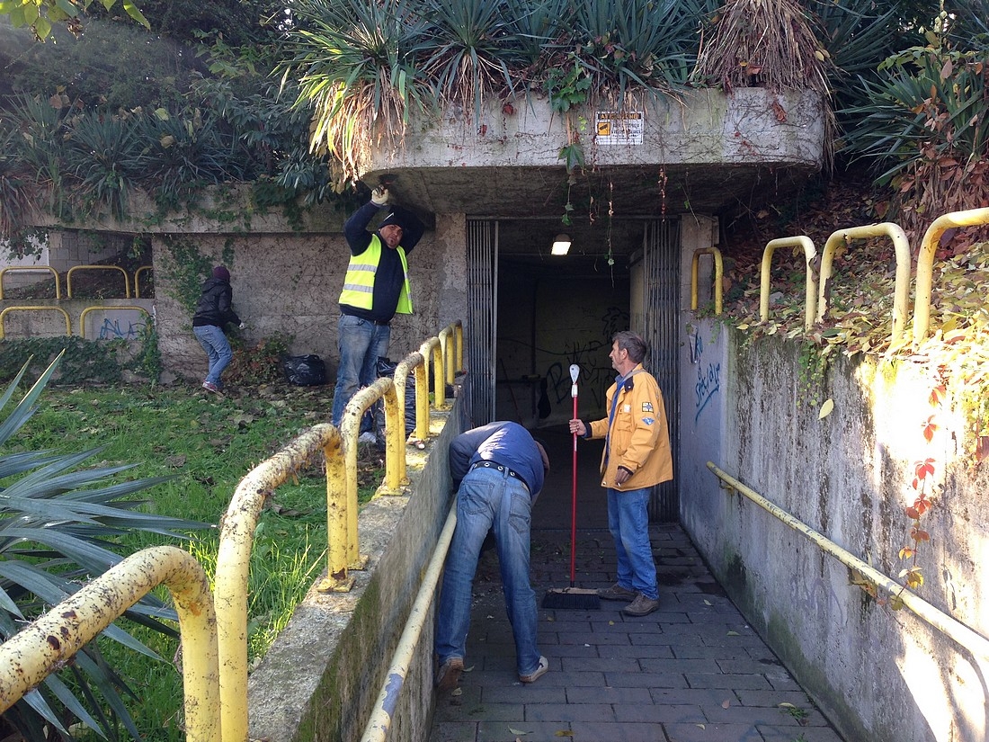 Al via i lavori di pulizia del sottopasso ferroviario grazie al progetto Noi per la città
