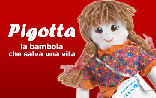 Una Pigotta per aiutare i bambini in difficoltà