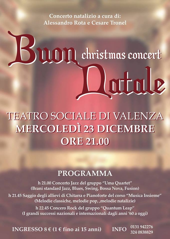 Auguri di Natale a suon di Jazz e Rock al Sociale di Valenza
