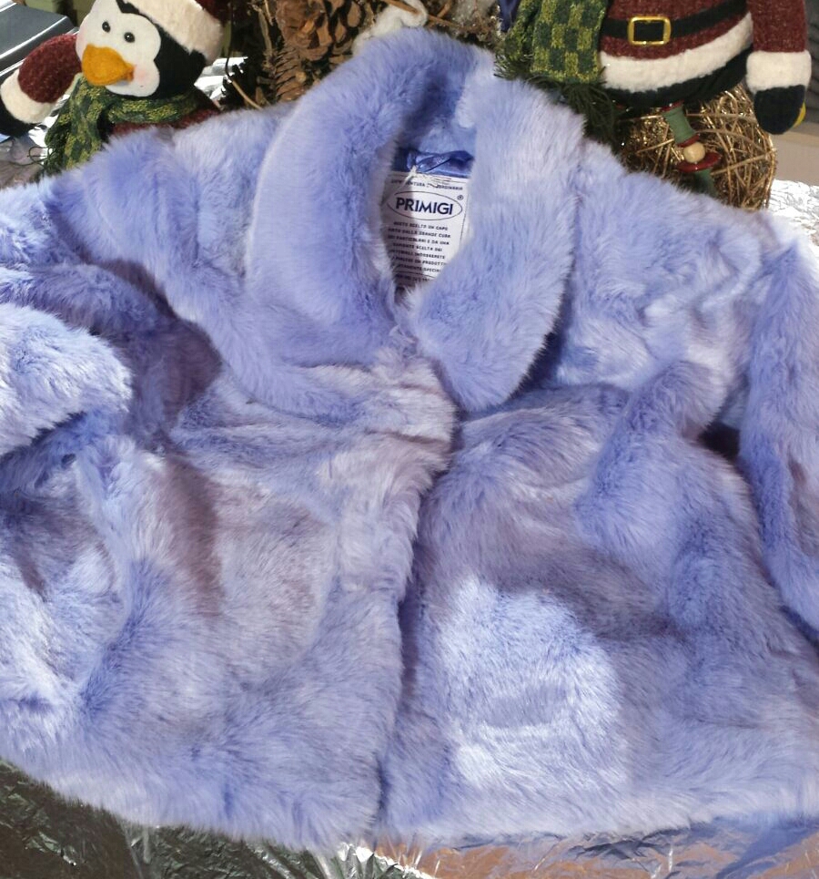 Pelliccia ecologica ice blue