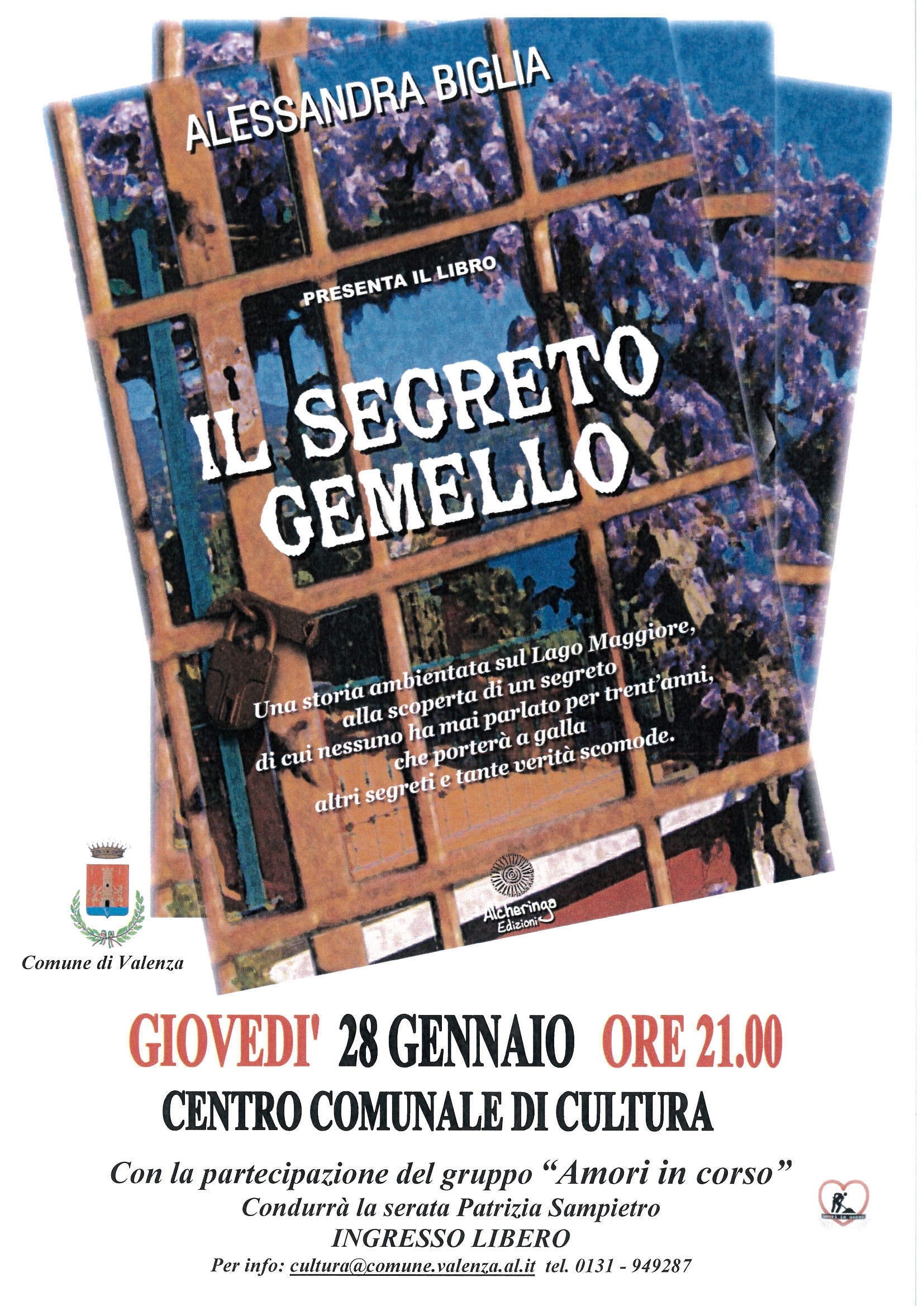 Il primo libro della valenzana Alessandra Biglia al Centro di Cultura