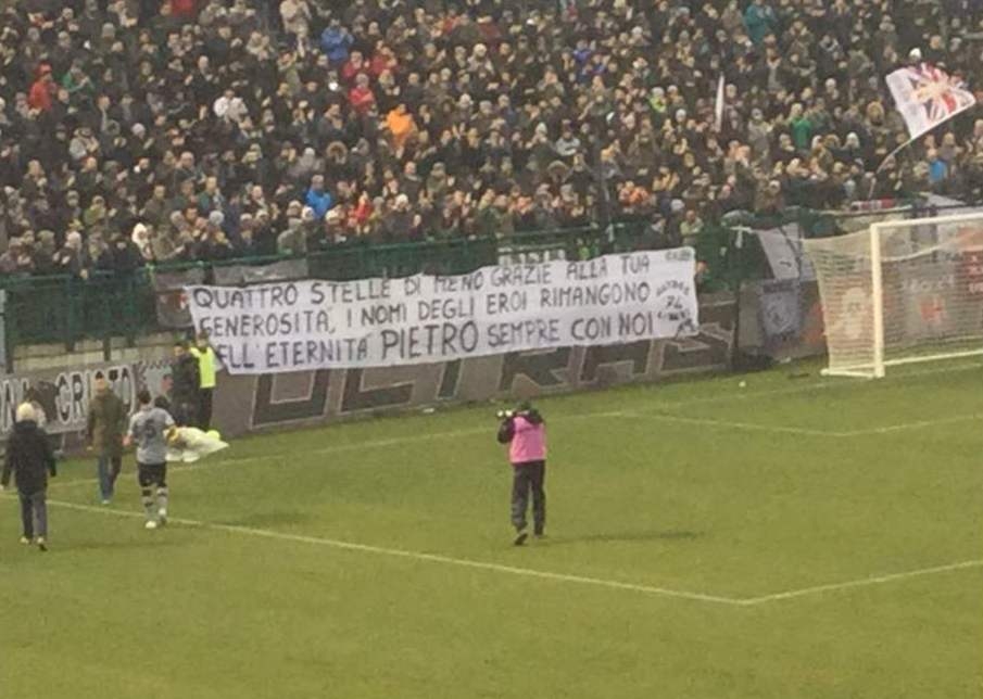 I tifosi dell’Alessandria ricordano Pietro Stango
