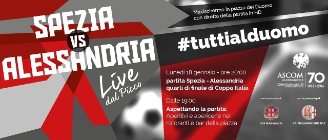 Maxischermo per Spezia – Alessandria: #tuttialduomo