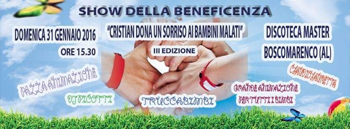 Spettacolo di beneficenza alla discoteca Master con Claudio Lauretta