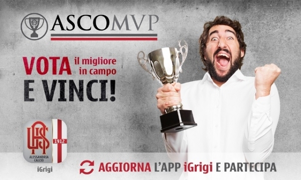 Con AscoMVP vota il miglior giocatore grigio di Alessandria-Pro Piacenza