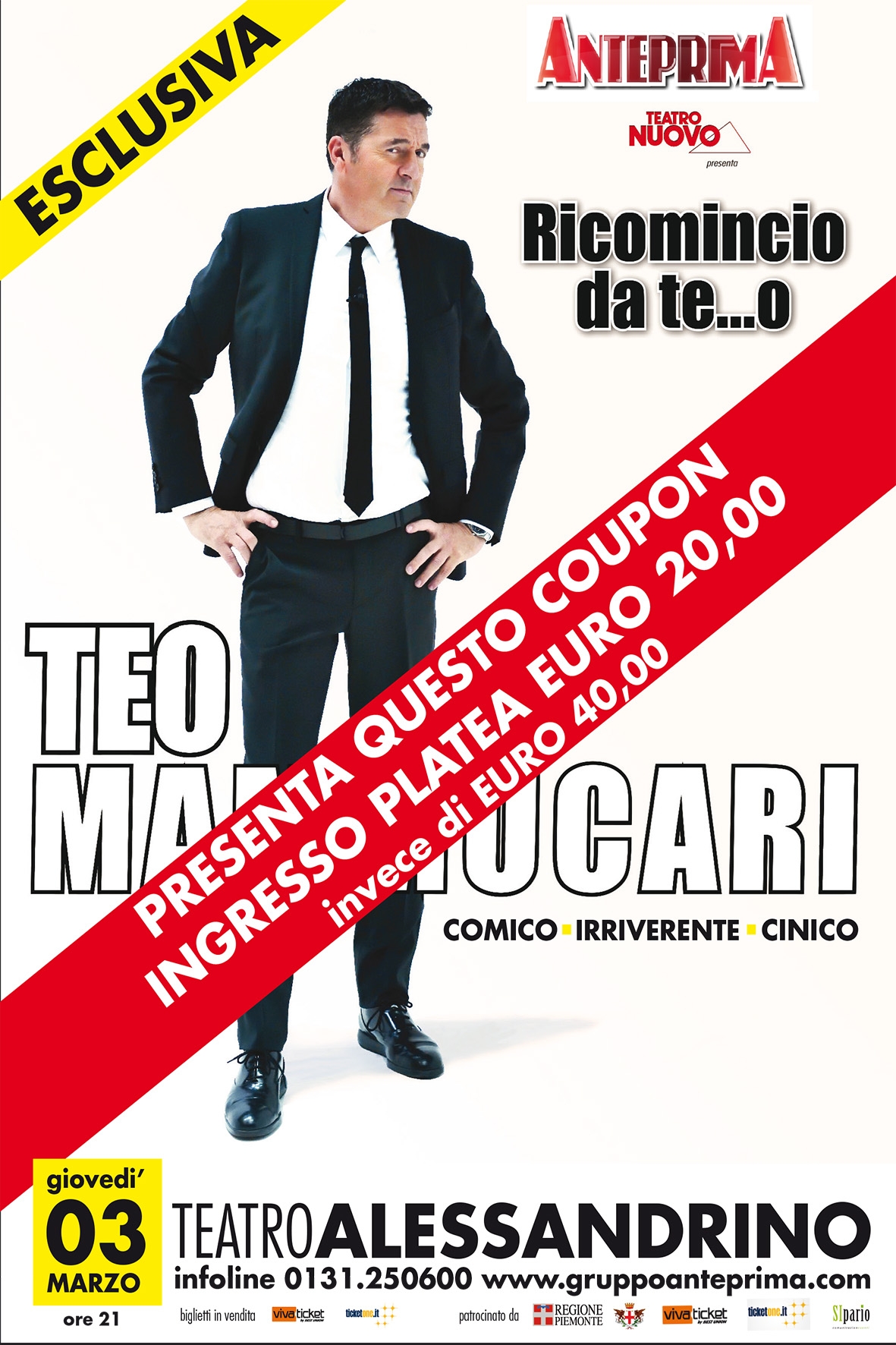 “Ricomincio da Te…o”, Mammuccari all’Alessandrino