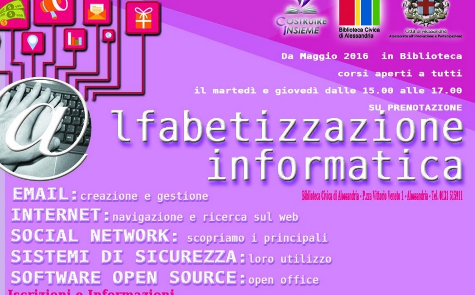 L’alfabetizzazione informatica entra in Biblioteca. Da maggio i corsi per imparare a navigare in rete