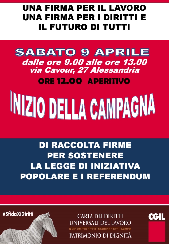 La Cgil raccoglie firme per la proposta di legge sulla “Carta dei diritti universali del Lavoro”