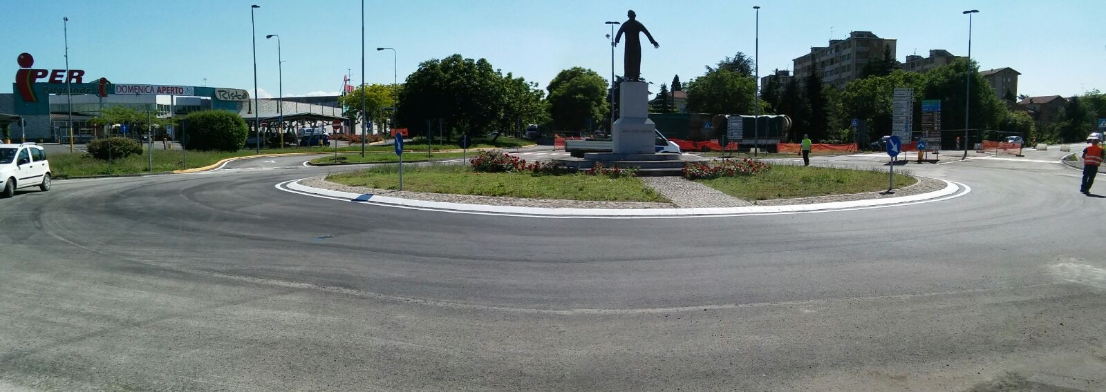 Riaperta la rotonda Oasi a Tortona