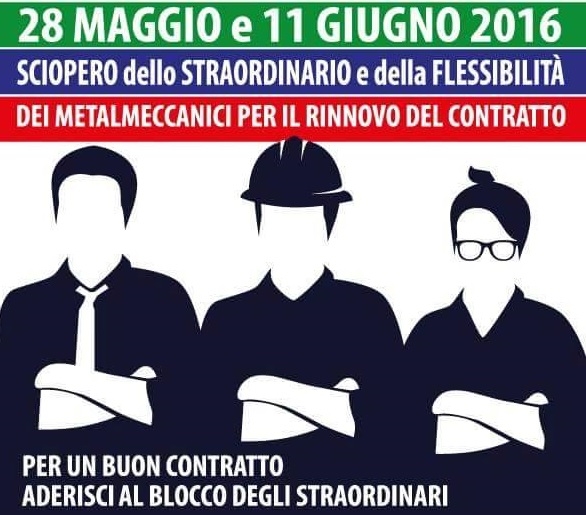 Niente straordinario questo sabato per i metalmeccanici
