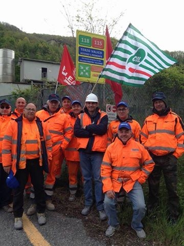 Sciopero e presidio per i lavoratori della tratta piemontese del Terzo Valico