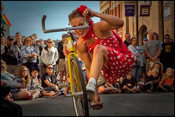 Una virtuosa della bicicletta nella “casa” dell’Airone
