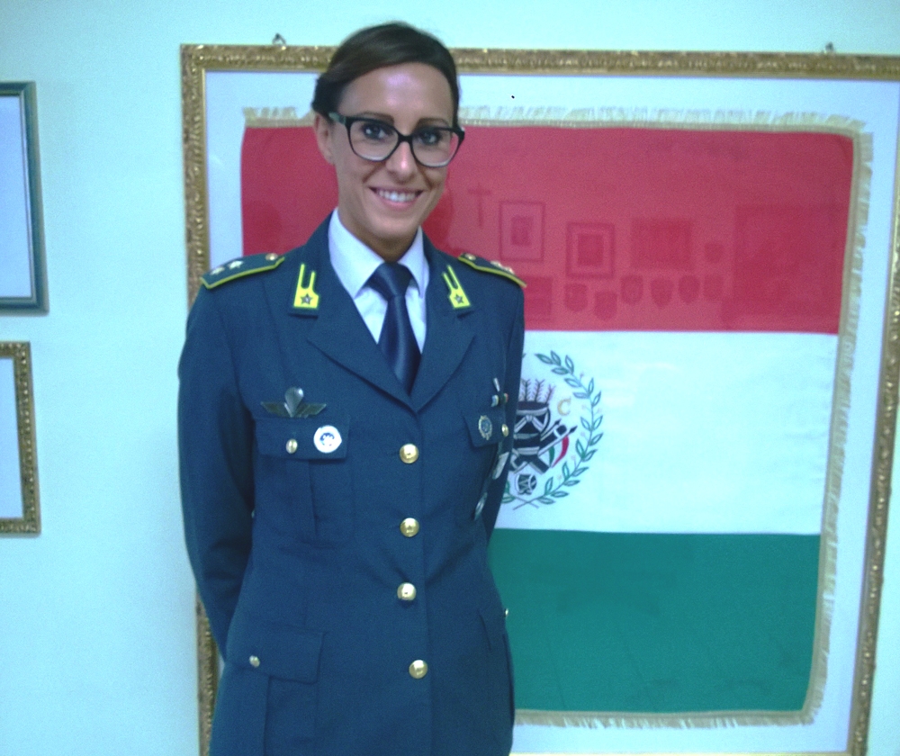 Il Tenente Di Matteo, ex campionessa di canoa, nella Guardia di Finanza a Tortona