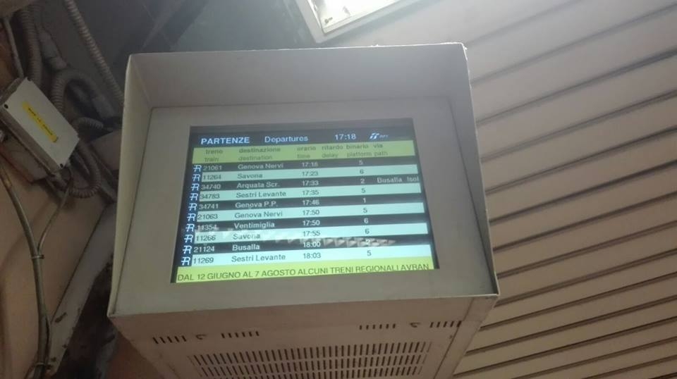 Disagi sulla linea Genova-Ovada-Acqui: maggior attenzione per garantire il trasbordo a Sampierdarena