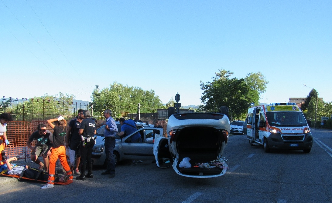 Scontro tra due auto mercoledì a Libarna. La Polizia Municipale di Serravalle al lavoro per ricostruire la dinamica dell’incidente