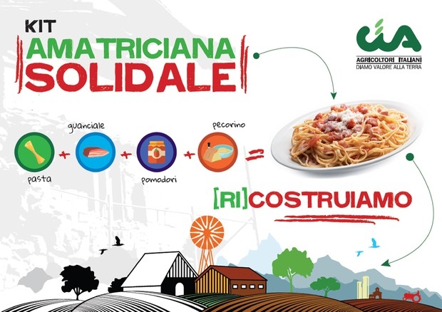 Al Salone del Gusto il “Kit solidale Cia” con  ingredienti e ricetta per preparare la pasta all’amatriciana