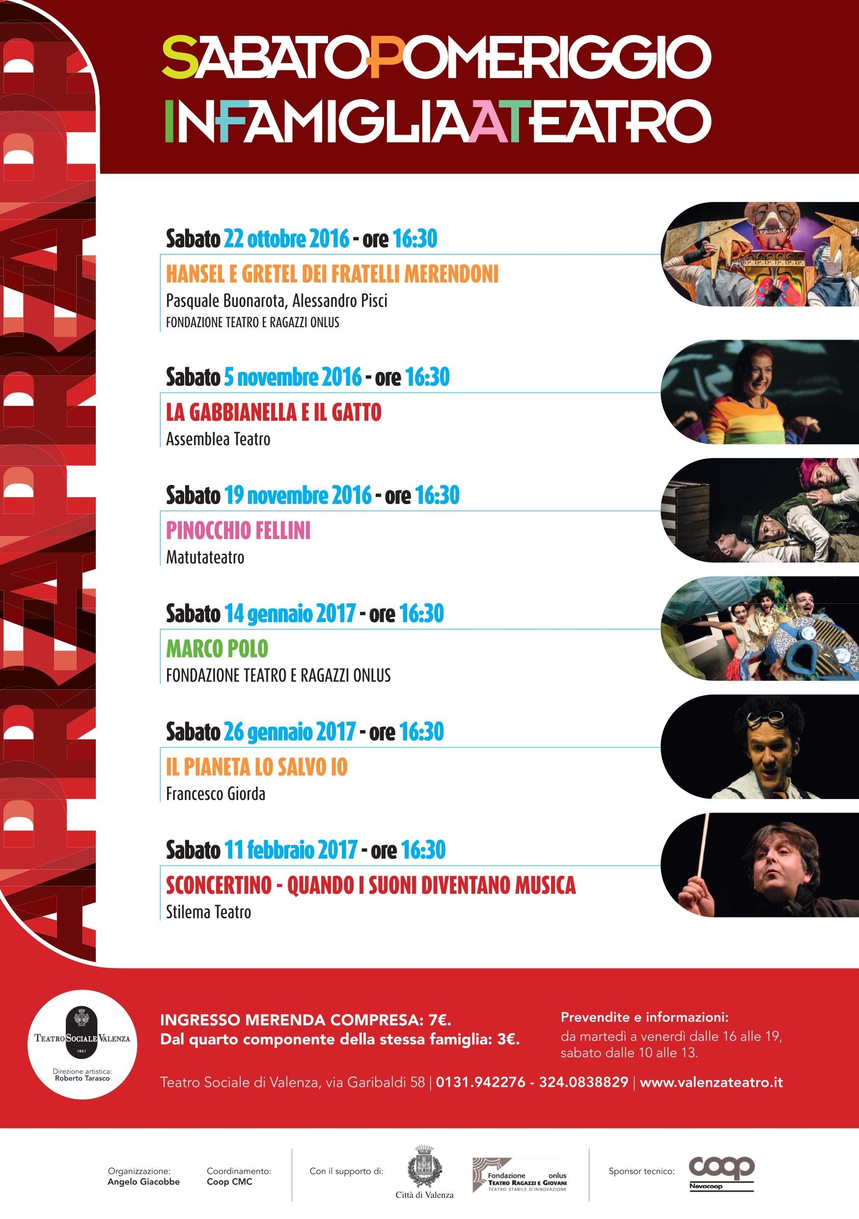 Al Sociale di Valenza torna “Sabato pomeriggio in famiglia a teatro”