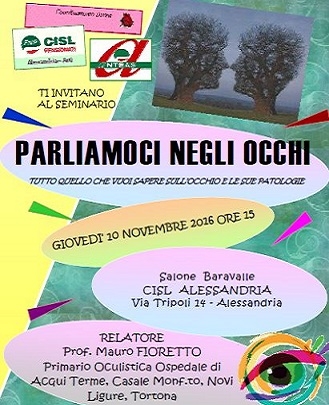 Parliamoci negli occhi. Il 10 novembre un seminario sulla prevenzione delle malattie oculari