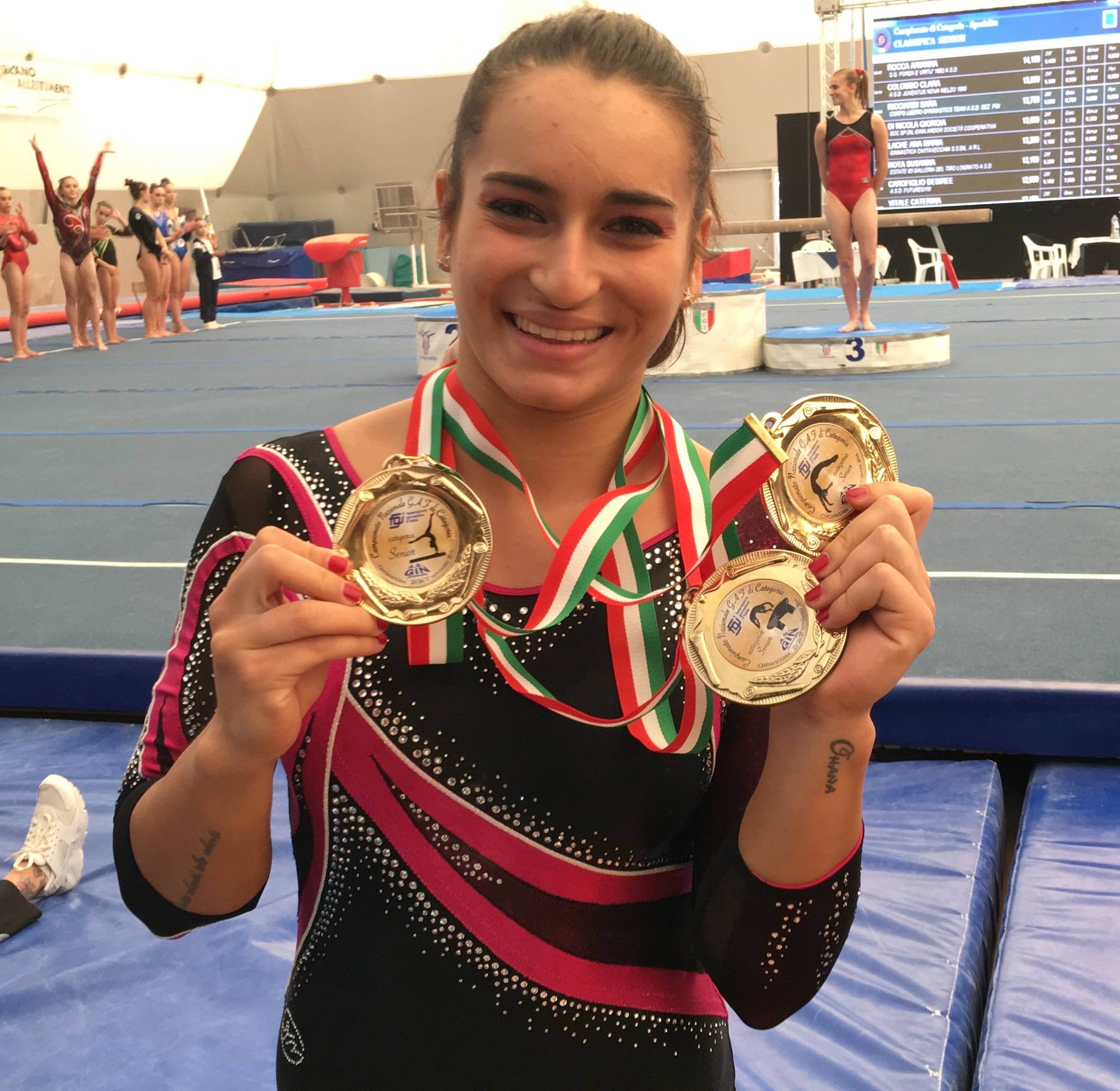 Come Arianna Rocca nessuna mai: la ginnasta centra tre ori ai campionati senior